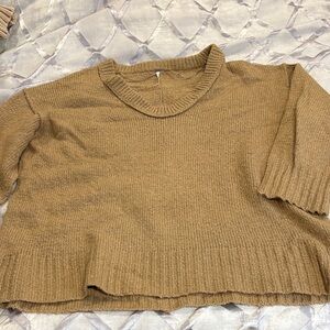 Free People oversized Cozy Tan Women's Sweater